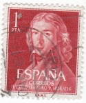 Stamps : Europe : Spain :  II Centenrio LEANDRO MORATÍN (U)