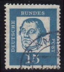 Stamps : Europe : Germany :  1961-1964 Alemanes célebres. Martin Luther - Ybert:224