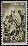 Stamps : Europe : Spain :  1962 - NACIMIENTO - PEDRO DE MENA - NAVIDAD