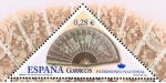 Stamps Spain -  Edifil  4164 A  Patrimonio Nacional. Abanicos.  
