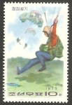 Stamps North Korea -  1350 - Paracaidista