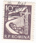 Stamps Romania -  Presa hidroeléctrica