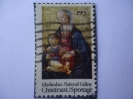 Stamps United States -  Christmas 1975 - Madona and Child by Domenico Ghirlandaio :National Gallery