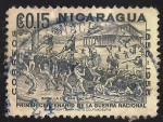 Stamps Nicaragua -  BATALLA DE SAN JACINTO.