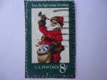 Stamps United States -  Christmas - santa Claus.