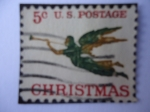 Stamps United States -  Angel with trumpet-Navidad.