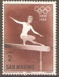 Stamps : Europe : San_Marino :  MUJER  GIMNASTA