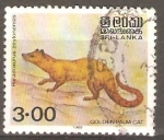 Stamps Sri Lanka -  GATO  PALMA  DE  ORO