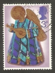 Stamps United Kingdom -   670 - Navidad, ángel músico