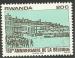 Stamps : Africa : Rwanda :  150 anniversaire de la Belgique
