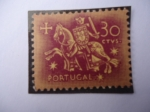 Stamps Portugal -  Caballero Medieval- Rey Don Dionisio