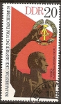 Stamps Germany -  30a Aniv de la Liberación del Fascismo.Detalle de Buchenwald memorial-DDR.