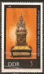 Stamps Germany -  Relojes antiguos(Reloj automatico de Paul Schuster 1585-DDR. 