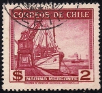 Stamps : America : Chile :  Marina Mercante.