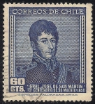 Stamps : America : Chile :  Centenario de la muerte del General José de San Martin.