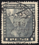 Stamps : America : Chile :  2 AVIONES SOBRE EL GLOBO.
