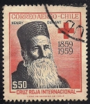 Stamps Chile -  Henry Dunant. Cruz Roja