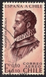 Stamps Chile -  ALONSO DE ERCILLA