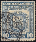 Stamps Chile -  TASA POSTAL. BICENTENARIO DE TALCA.