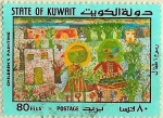Stamps Kuwait -  Niños pintura