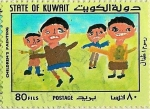 Sellos del Mundo : Asia : Kuwait : Niños pintura
