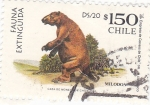 Stamps : America : Chile :  fauna Extinguida-MILONDON