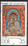 Stamps Germany -  Miniaturas indias.Mahavira (15th/16th.),Biblioteca del Estado de Berlín-DDR.