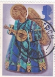 Stamps United Kingdom -  Angel tocando la Mandolina