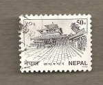 Sellos del Mundo : Asia : Nepal : Templo