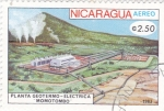 Stamps : America : Nicaragua :  PLANTA GEOTERMO-ELECTRICA MOMOTOMBO
