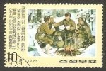 Stamps North Korea -  1368 - Escena de la vida de Kim II Sung, al fuego