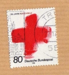 Stamps : Europe : Germany :  Scott 1563. 125 años Cruz Roja.