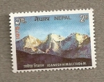 Stamps Asia - Nepal -  Montaña Ganesh