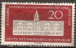 Stamps Germany -  400 años de la Universidad Friedrich Schiller de Jena, 1558 a 1958-DDR.
