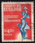 Stamps Ecuador -  ALEGORIA A LA INDEPENDENCIA.