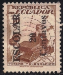Stamps : America : Ecuador :  Sello sobrecargado 