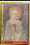 Sellos de Asia - Emiratos rabes Unidos -  SIMONE MARTINI:  Sta. Clara
