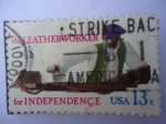 Sellos de America - Estados Unidos -  The Leatherworker, for ndependence.