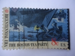 Stamps United States -  Bicentennial Era- The Boston tea Party.