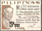 Stamps Philippines -  SOBRECARGA  CON  NUEVO  VALOR  Y  DOS  BARRAS