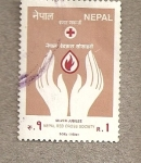 Sellos de Asia - Nepal -  Jubileo Cruz Roja