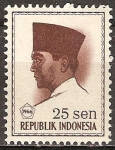 Stamps : Asia : Indonesia :  Presidente Sukarno.