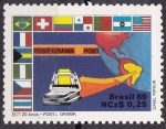 Sellos de America - Brasil -  Servicios Postales - Post Grama