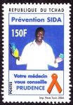 Stamps : Africa : Chad :  Prevencion del SIDA