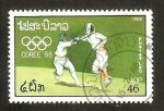 Stamps Laos -  881 - Olimpiadas en Seul, Corea del Sur, esgrima