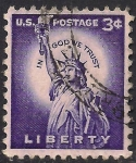 Stamps : America : United_States :  Estatua de la Libertad.