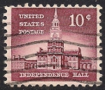 Stamps United States -  Independence hall.