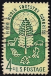 Stamps : America : United_States :  V Congreso Forestal Mundial.