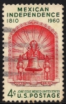 Stamps : America : United_States :  150º Aniversario de la independencia de México.
