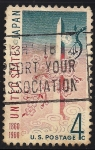 Stamps United States -  Centenario del Tratado EE.UU.-Japón de Amistad y Comercio.